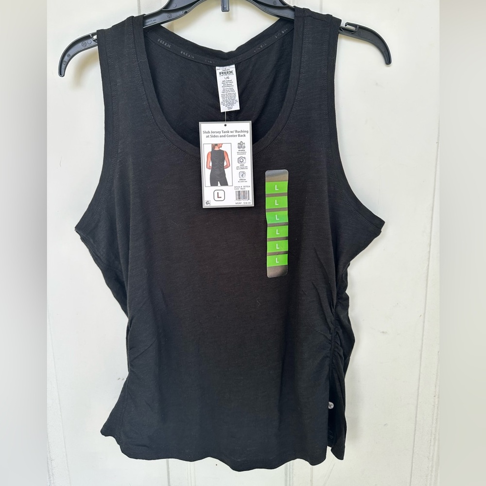 RBX Slub tank w Ruching at sides and center back size large
